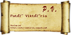 Pató Viktória névjegykártya